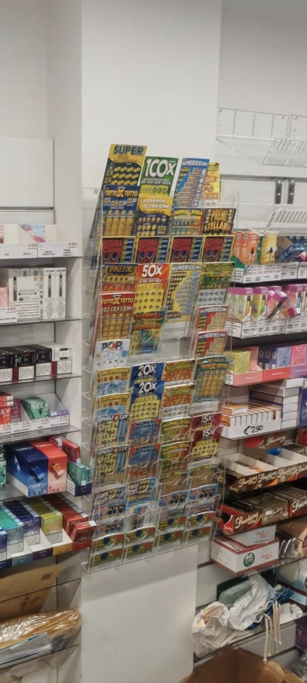 ESPOSITORE / PORTA SCHEDINE SUPERENALOTTO E GRATTAeVINCI